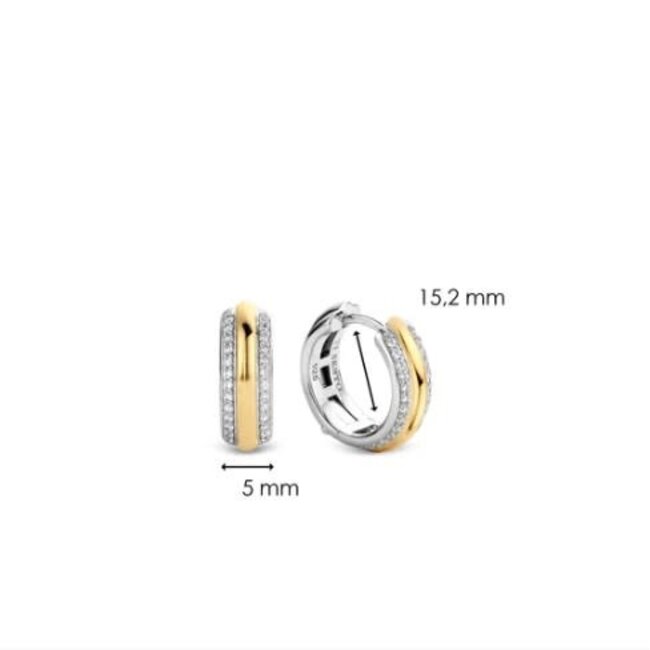 Ti Sento Milano 7786ZY Oorbellen zilver/Goud verguld met Zirkonia
