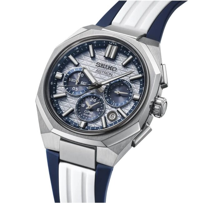Seiko Seiko Horloge HAB004J1 Astron GPS Titanium Solar Dual Time Saffierglas 100m Waterdicht Limited Edition 43mm