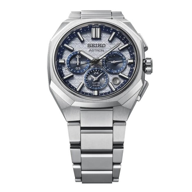 Seiko Seiko Horloge HAB004J1 Astron GPS Titanium Solar Dual Time Saffierglas 100m Waterdicht Limited Edition 43mm