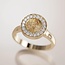 Touche Jewels Touche Ring Toudr8 14k Geelgoud met 0,19crt HSI Labgrown Diamant met Vingerafdruk Maat 17