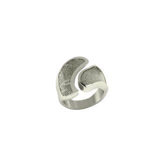 Touche Jewels Touche Ring Toudr5 Zilver met Vingerafdruk Maat 54
