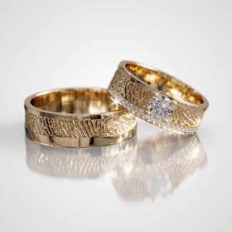 Touche Jewels Touche Ring Toutr5 14k Geelgoud met Vingerafdruk Maat 61
