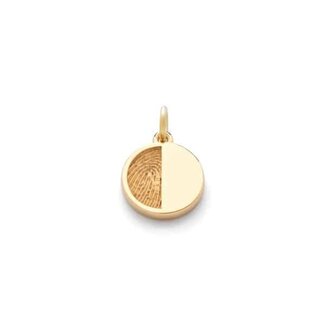 Touche Jewels Touche Bedel Toub2 14k Geelgoud Rond met Vingerafdruk 12mm