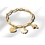 Touche Jewels Touche Bedel Toub4 14k Geelgoud Klaver met Vingerafdruk 12mm