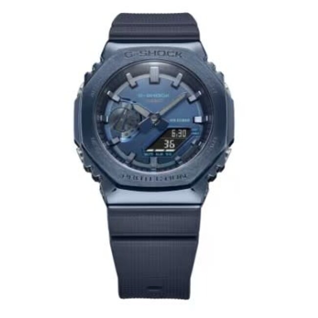 Casio G-Shock Casio G-Shock Horloge GM-2100N-2AER Staal Blauw Analoog Digitaal met Blauwe Horlogeband 42mm