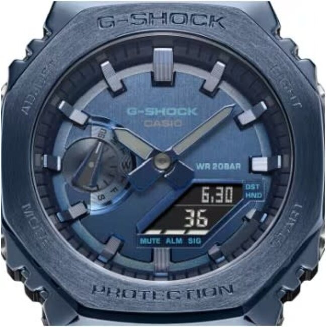 Casio G-Shock Casio G-Shock Horloge GM-2100N-2AER Staal Blauw Analoog Digitaal met Blauwe Horlogeband 42mm