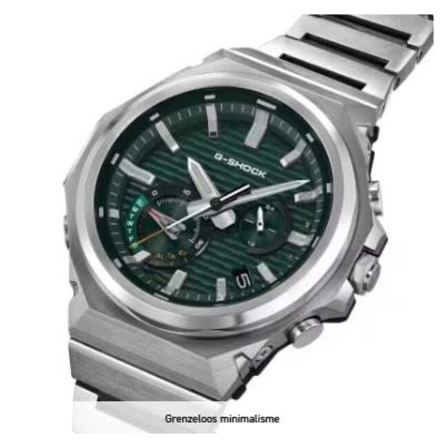 Casio G-Shock Casio G-Shock Horloge GST-B1000D-3AER Staal Solar Bluetooth met Groene Wijzerplaat 44mm Waterdichtheid 200 Meter