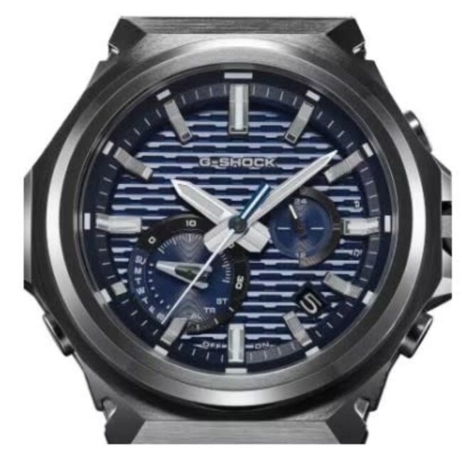 Casio G-Shock Casio G-Shock Horloge GST-B1000BD-2AER Staal met Zwarte Coating Solar Bluetooth 200m Waterdicht met Blauwe Wijzerplaat 43mm