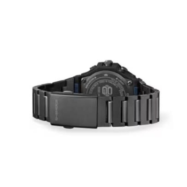 Casio G-Shock Casio G-Shock Horloge GST-B1000BD-2AER Staal met Zwarte Coating Solar Bluetooth 200m Waterdicht met Blauwe Wijzerplaat 43mm