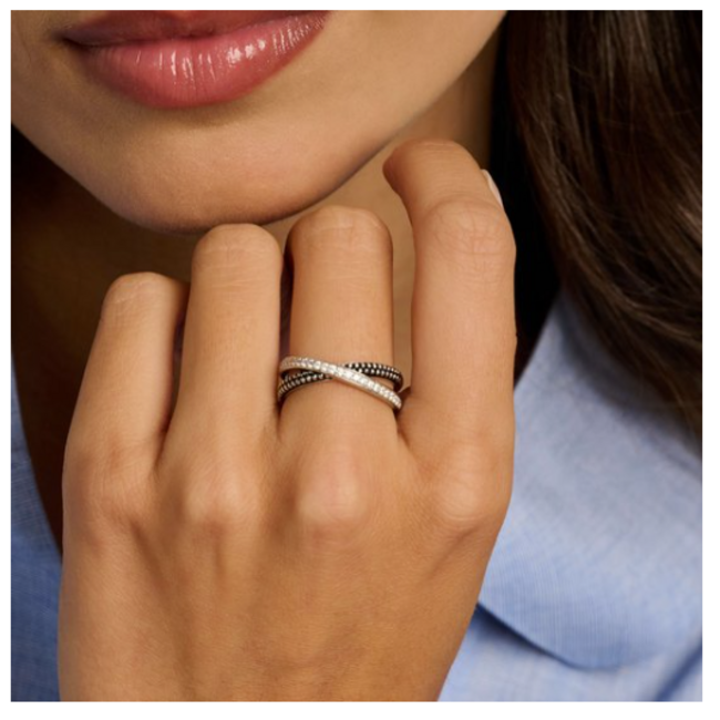 Ti Sento Milano Ti Sento Ring 12020ZI/56 Zilver Gekruist met Zirkonia Maat 56