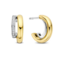 Ti Sento Milano Ti Sento Oorbellen 78035ZY Zilver met 14k Geelgouden Plating Dubbele Oorstekers met Zirkonia
