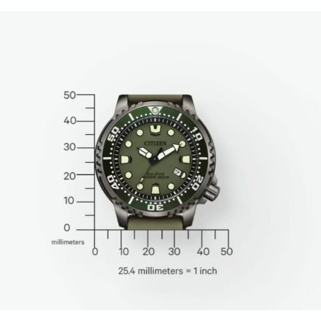 Citizen Citizen Horloge BN0157-11X Promaster Staal Gun Matel Eco-drive 200m Waterdicht Groen 43mm