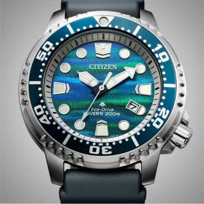 Citizen Citizen Horloge BN0167-09W Promaster Blue Ocean Staal Eco-drive 200m Waterdicht Blauw 44mm