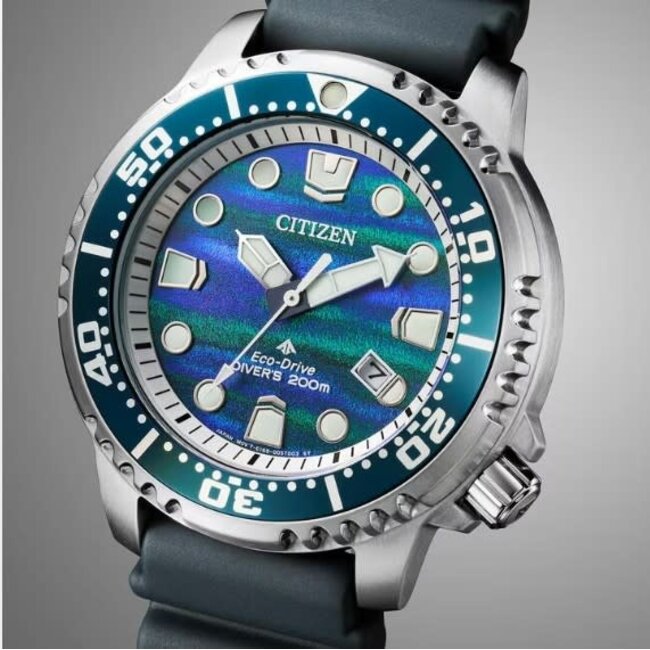 Citizen Citizen Horloge BN0167-09W Promaster Blue Ocean Staal Eco-drive 200m Waterdicht Blauw 44mm