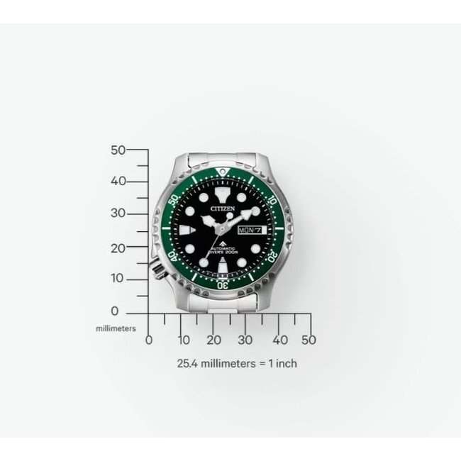 Citizen Citizen Horloge NY0084-89E Promaster Staal Automaat 200m Waterdicht Groen 42mm