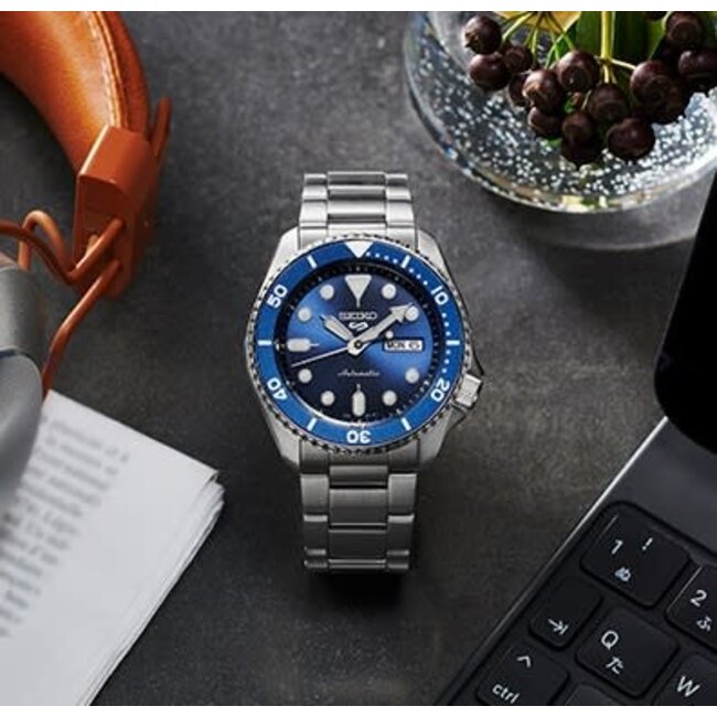 Seiko SRPD51K1 5 Sports Automatic Staal Blauw