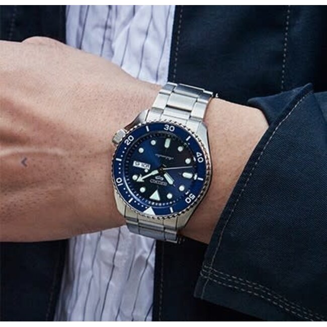 Seiko SRPD51K1 5 Sports Automatic Staal Blauw