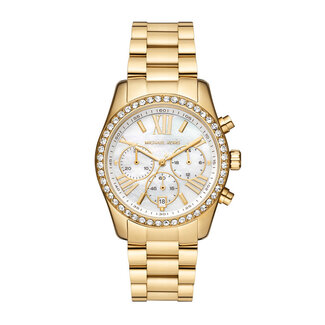 Michael Kors Michael Kors Horloge MK4982 Lexington Staal met Geelgouden Plating Quartz 100m Waterdicht met Zirkonia 33mm