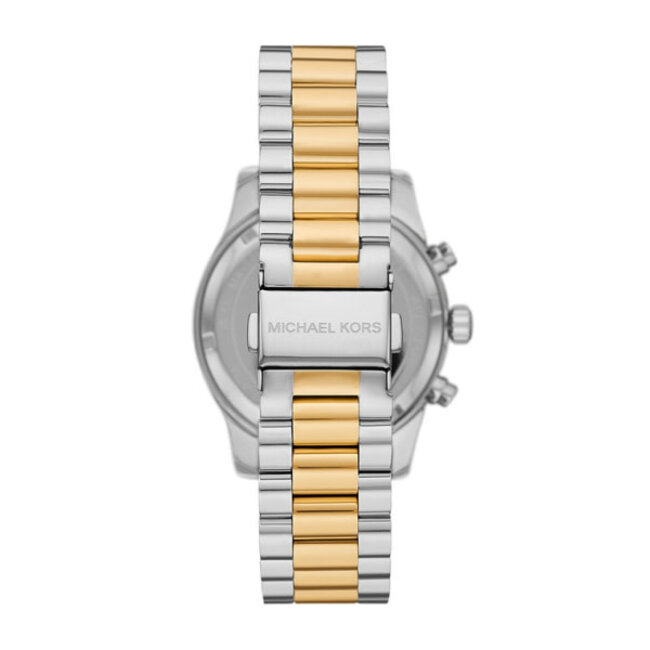 Michael Kors Michael Kors Horloge  MK4925 Lexington Staal Goud en Zilver met Zwarte Wijzerplaat 33mm