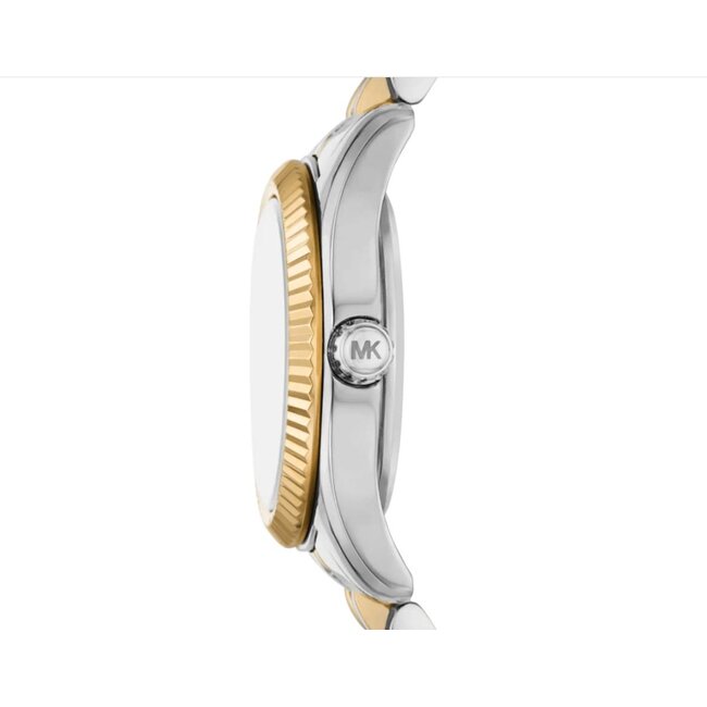 Michael Kors Michael Kors Horloge MK4986 Lexington Staal Bi-color Quartz met Groene Wijzerplaat 50m Waterdicht 26mm