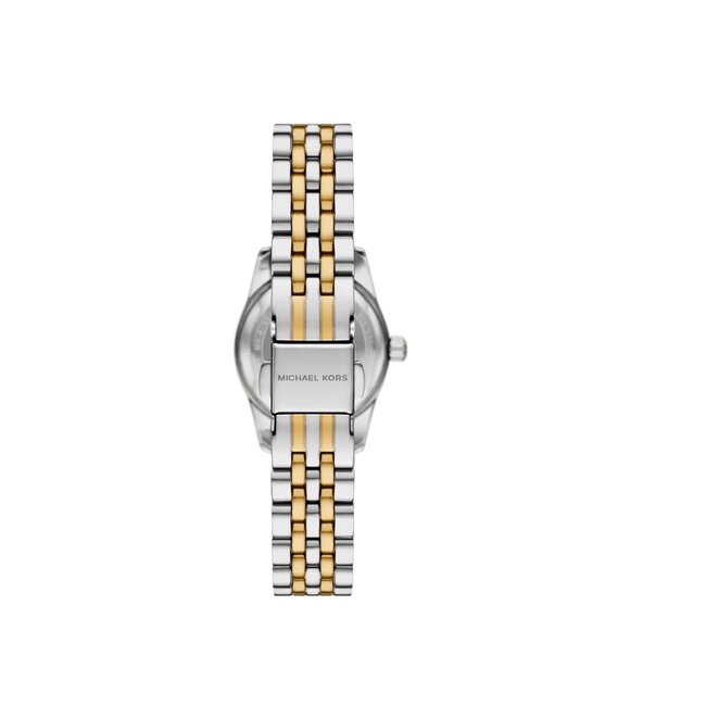 Michael Kors Michael Kors Horloge MK4986 Lexington Staal Bi-color Quartz met Groene Wijzerplaat 50m Waterdicht 26mm