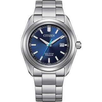 Citizen Citizen Horloge AW1900-50L Super Titanium Eco-Drive 50m Waterdicht met Blauwe Wijzerplaat 39mm