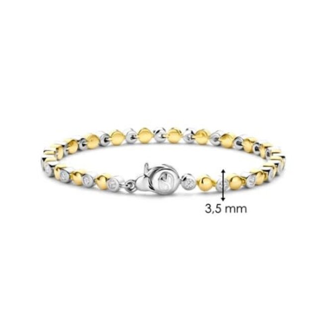 Ti Sento Milano Ti Sento Armband 23066ZY Zilver 14k Gold Plated met Zirkonia