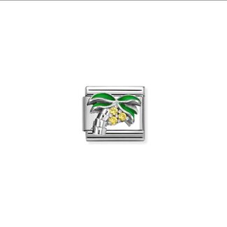 Nomination Nomination Schakel 330328-22 Composable Classic Staal met Gele Palm