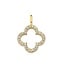 Minioro Minioro Hanger 11393 Klaver 14k Geelgoud met 0.14crt HVS Diamant 10mm
