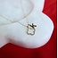 Minioro Minioro Hanger 11393 Klaver 14k Geelgoud met 0.14crt HVS Diamant 10mm