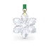Swarovski Swarovski Kerstornament 5731715 Zilverkleurig met Groen Lint Klein Sneeuwvlokje 2026
