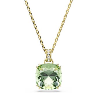 Swarovski Swarovski Collier 5764821 Millenia Goudkleurig met Groene Cushion met Kristallen 38-45cm