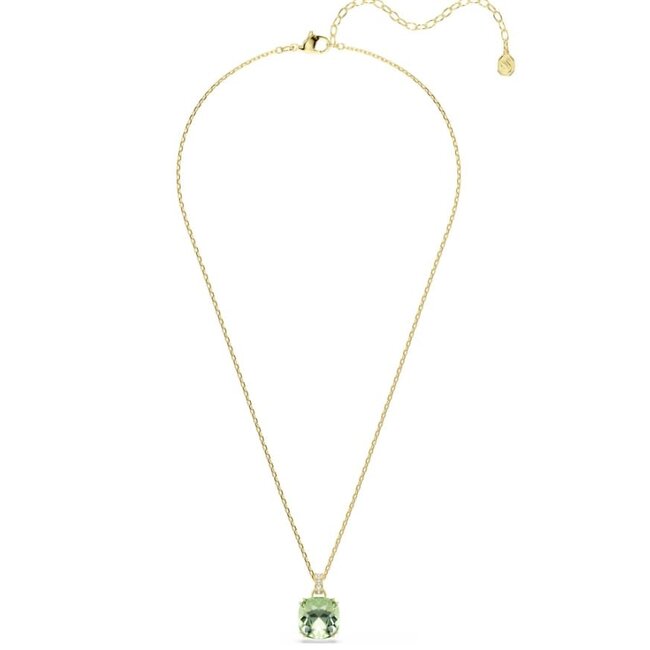 Swarovski Swarovski Collier 5764821 Millenia Goudkleurig met Groene Cushion met Kristallen 38-45cm