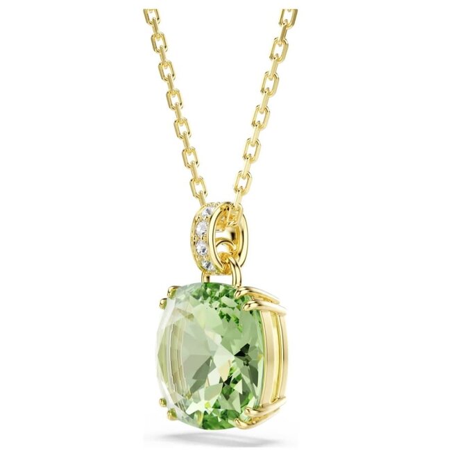 Swarovski Swarovski Collier 5764821 Millenia Goudkleurig met Groene Cushion met Kristallen 38-45cm