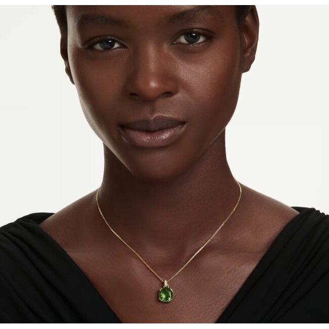 Swarovski Swarovski Collier 5764821 Millenia Goudkleurig met Groene Cushion met Kristallen 38-45cm