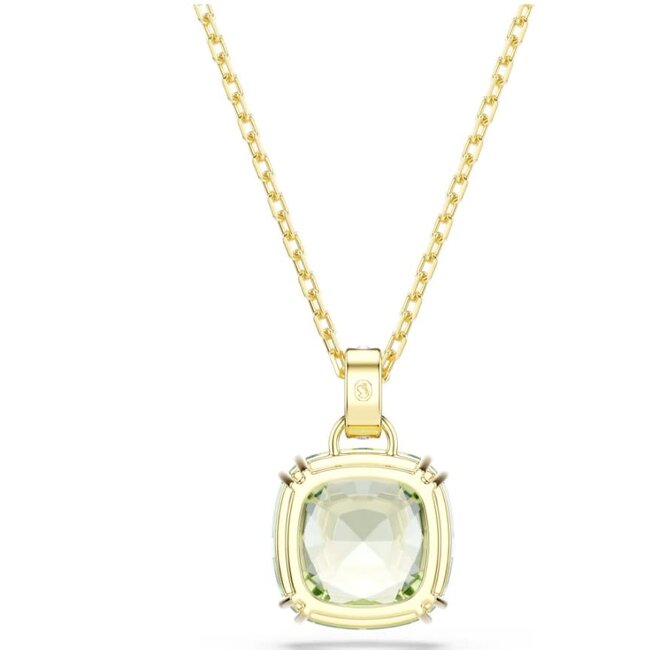 Swarovski Swarovski Collier 5764821 Millenia Goudkleurig met Groene Cushion met Kristallen 38-45cm