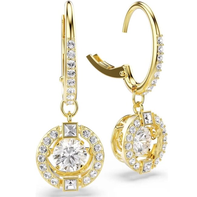Swarovski Swarovski Oorbellen 5758095 Una Goudkleurig met Witte Kristal