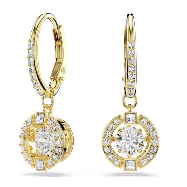 Swarovski Swarovski Oorbellen 5758095 Una Goudkleurig met Witte Kristal
