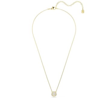 Swarovski Swarovski Collier 5758061 Una Goudkleurig met Wit Kristal 38-45cm