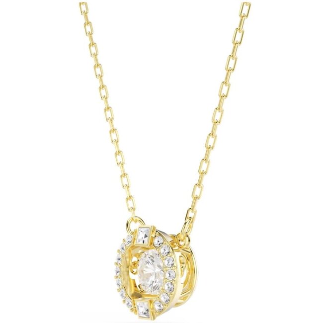 Swarovski Swarovski Collier 5758061 Una Goudkleurig met Wit Kristal 38-45cm