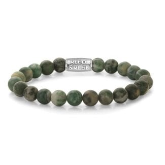 Rebel & Rose Rebel & Rose Armband RR-80125-S-M Geen Gardener 8mm Maat M