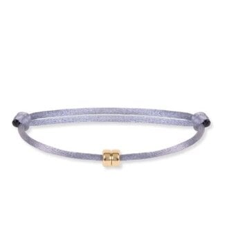By Trend 14k Geelgoud en 2x Ringetje met Roze Satijn