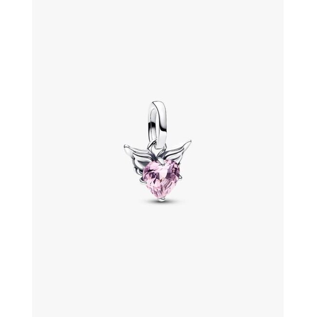 Pandora Pandora Bedel 793626C02 Zilver  Roze Hart met Vleugels