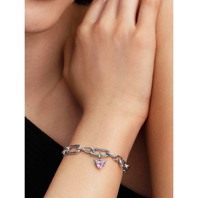 Pandora Pandora Bedel 793626C02 Zilver  Roze Hart met Vleugels