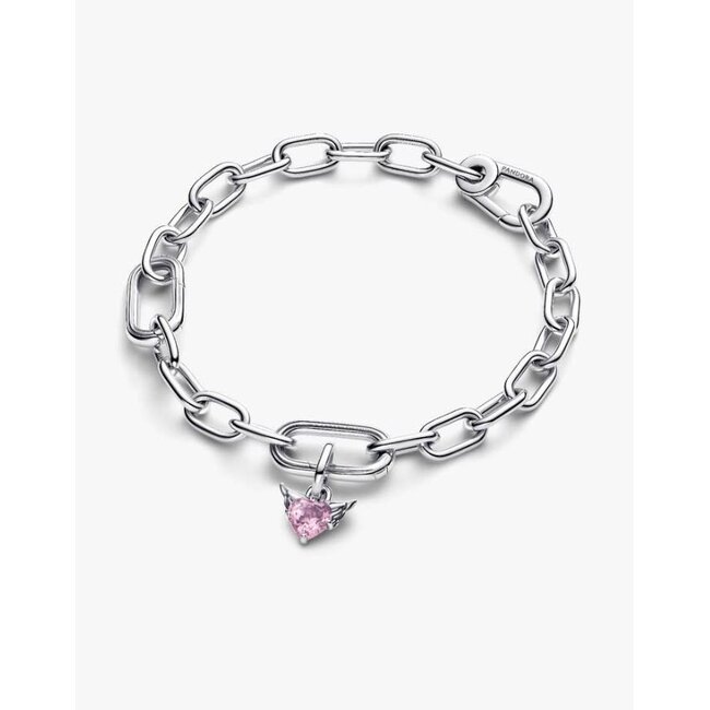 Pandora Pandora Bedel 793626C02 Zilver  Roze Hart met Vleugels