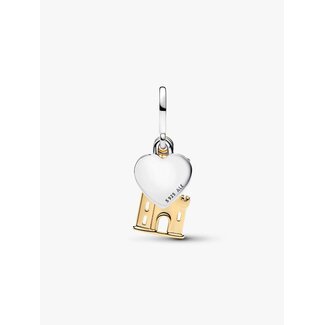 Pandora Pandora Bedel 764915C01 Zilver met 14k Geelgouden Plating Kasteel