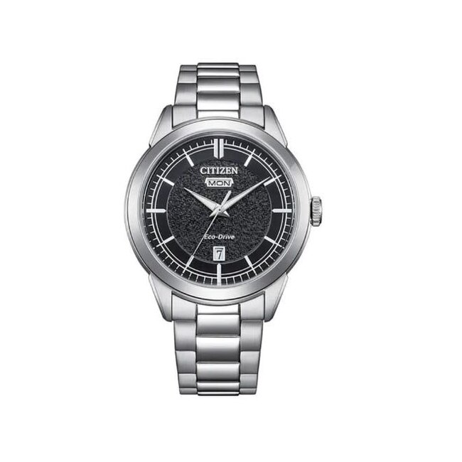 Citizen Citizen Horloge AW0151-85E Staal Eco-drive met Zwarte Wijzerplaat 39mm