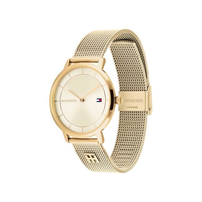 Tommy Hilfiger Tommy Hilfiger Horloge TH1782286 Tea Staal met Geelgouden Plating Quartz 35mm