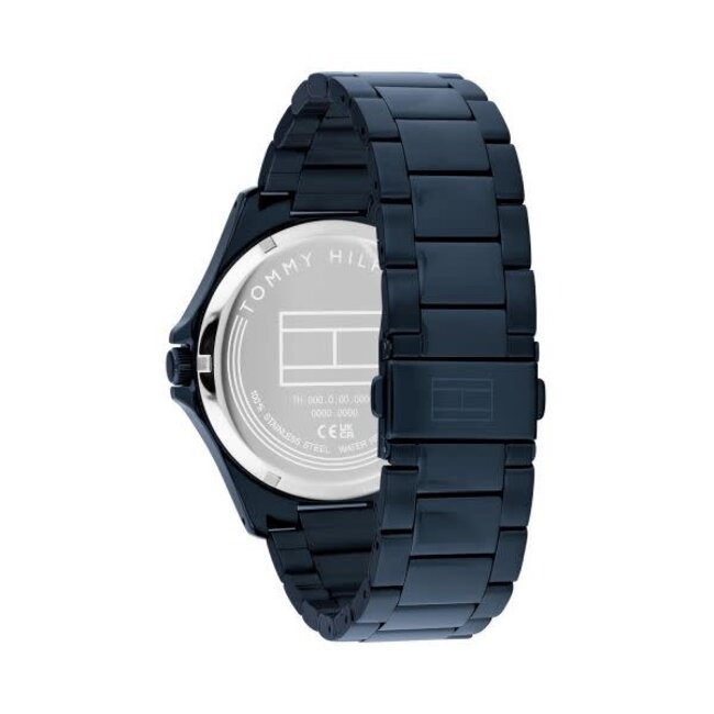 Tommy Hilfiger Tommy Hilfiger Horloge TH1710742 Bruce Staal met Blauwe Coating Quartz 43mm