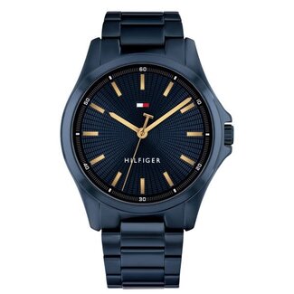 Tommy Hilfiger Tommy Hilfiger Horloge TH1710742 Bruce Staal met Blauwe Coating Quartz 43mm
